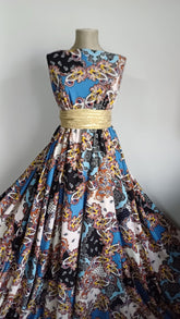 Silky PAISLEY Albastru/Alb/Negru MAT1263