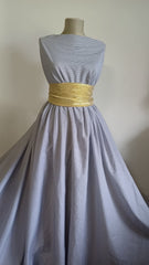 Poplin Bumbac Dungi Alb/ Bleumarin BBC1164