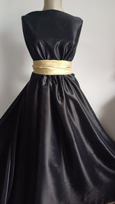 Matase Vegetala Texturata, neagră MAT1304