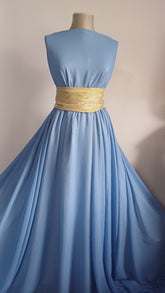 Voal Bleo cu Sclipici Argintiu VOAL1032