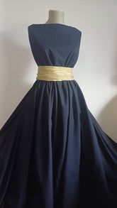 Stofa Texturata Bleumarin, bumbac cu elastan 98/2% STO1178