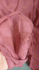 Tricot Tip Pulover Brick Red cu model pătrățele TRI1032