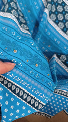 Silky PAISLEY Dungi Albastru/Alb MAT1234