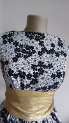 Matase Maroken Flori ALB/NEGRU MAT1012