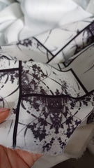 Stofa Barbi Alb Patrate Imprimate Gri/Alb STO1149