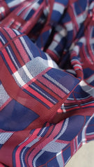 Voal chifon Carouri Blumarin/Grena/Alb VOAL1199