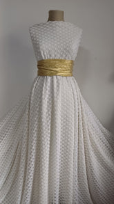 Milano- Dantela Alb Optic croșetată cu model ROCOCO DAN1081