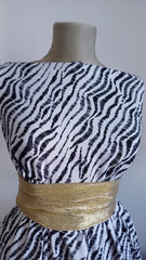 Matase Maroken ANIMAL PRINT ALB/NEGRU MAT1373