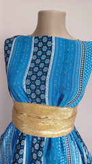 Silky PAISLEY Dungi Albastru/Alb MAT1234