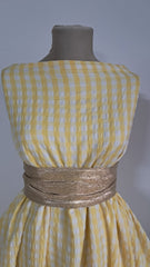 Rayon Alb cu dungi Galbene, amestec fibre vegetale BBC1247