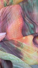 Voal imitatie matase imprimeu Vara Fierbinte VOAL1021