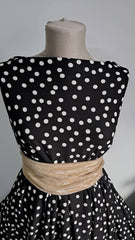 Jerse Viscoza, Negru cu Buline Albe ELA1399