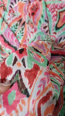 Voal Crinkle Etno Roz/Vernil/Negru VOAL1149