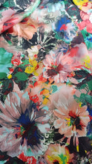 Scuba cu Flori Pictate ROZ/VERDE/GALBEN/ ELA1210