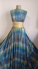 Lycra Imprimeu Țesatură Verde/Albastru, deosebit de elastica ELA1395