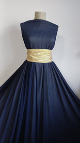 Plasa Lycra Bleumarin, cu model dungat ELA1503