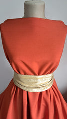 Stofa englezeasca Rust Orange,cu dungulițe STO1364