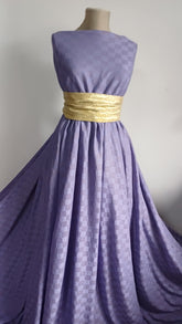 Tricot Tip Pulover Lavanda cu model pătrățele TRI1031