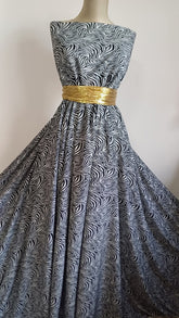 Mătase Elastica  Zebră- Alb Negru MAT1154