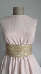 Tricot top pulover,Alb cu dungulițe Roz TRI1034