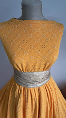Lycra brodata, Galben, elastic  ELA1380