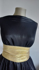 Material Plisat Negru Intens ELA1304