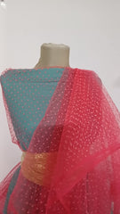 Tull elastic Frez cu Buline Roz Deschis DAN1034