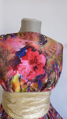 Scuba cu Flori Pictate ROSU/GALBEN/ALBASTRU ELA1184