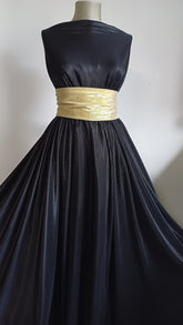 Material Plisat Negru Intens ELA1304