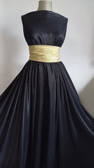 Material Plisat Negru Intens ELA1304