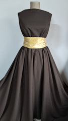 Stofa englezeasca Maron Ciocolată cu pătrățele STO1365