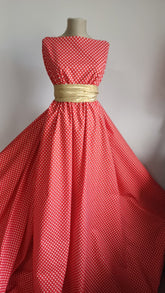 Poplin Bumbac 100% ROSU buline ALBE BBC1034