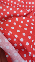 Poplin Bumbac 100% ROSU buline ALBE BBC1034