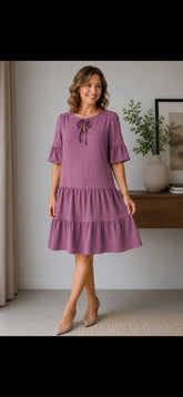 Tipar Rochie cu Volane m48