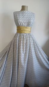 Poplin Paisley Alb/ Bleumarin, 60% bumbac/ 40% poliester BBC1200