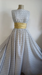 Poplin Paisley Alb/ Bleumarin, 60% bumbac/ 40% poliester BBC1200