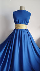 RIB -tricot din Bumbac Albastru Electric BBC1022