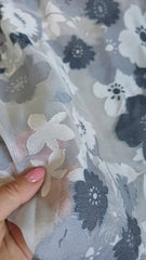 Burn Out Alb cu Anemone Gri/Negru MAT1438