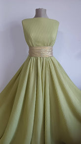Voal Plisat Olive Pal VOAL1085