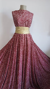 LYCRA WINE cu Buline Albe ELA1104