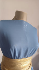 Voal Bleo cu Sclipici Argintiu VOAL1032