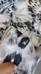 Tafta Imprimeu Animal Print Gri/Negru MAT1174