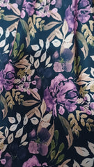 Latina Spandex -Negru Trandafiri Plum STO1236