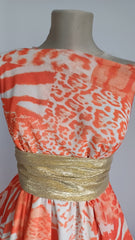 Voal ANIMAL PRINT Ivory/Caramiziu deschis VOAL1201