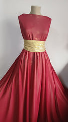 Voal Lurex Burgundy pete Aurii VOAL1233