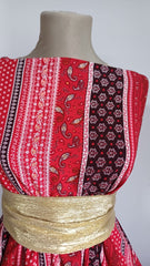 Silky PAISLEY Dungi Rosu/Alb MAT1371