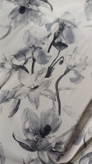 Silky Alb cu Irisi Gri mătase elastica MAT1374