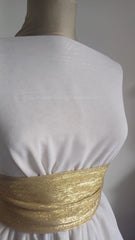 Voal Alb cu Sclipici Argintiu VOAL1049