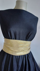 Lycra Negru intens - fluida, subtirica ELA1032