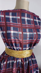 Voal chifon Carouri Blumarin/Grena/Alb VOAL1199